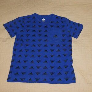 Adidas Boys Size Large Blue Short Sleeve T-Shirt